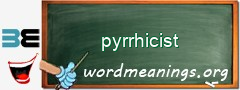 WordMeaning blackboard for pyrrhicist